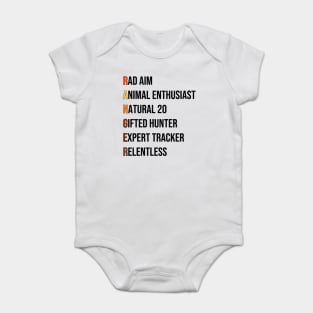 Ranger Hunter Class RPG Pnp Roleplaying Dungeon Meme Gift Baby Bodysuit